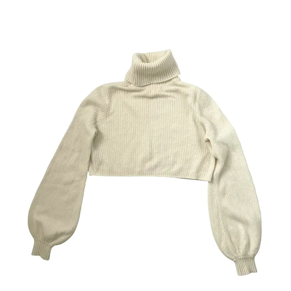 Camila Coelho REVOLVE Cesare Cropped Sweater - Cream - Size S - Picture 4 of 7